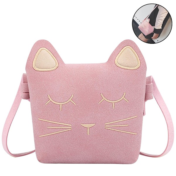 1 kpl kissakassi pienille tytöille Pienet lapset Crossbody-lompakko pinkki