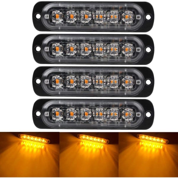 SQBB 4PCS nödljus för fordon, nödljus för lastbilar, blixtljus
