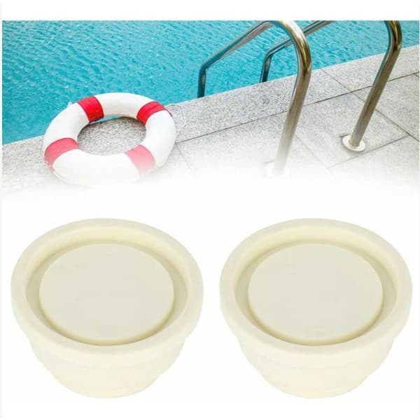 Gummibuffertar för poolstegar, 2-pack poolstegsbuffertar för säkerhetsbyte (vit)-max
