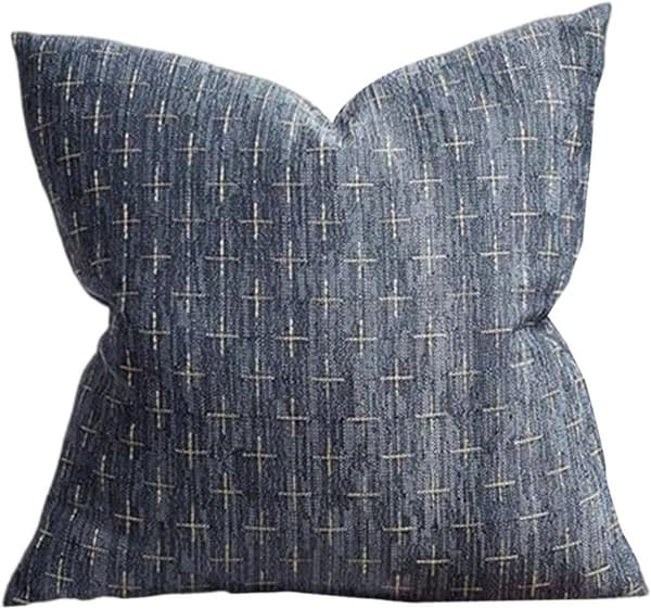Örngott - Rustikt vävt texturerat örngott - 45×45cm (Blå) - Set om 2 - Hög kvalitet