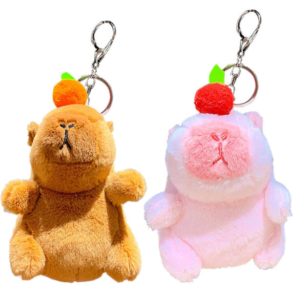 Laulava Capybara plyysiavainperä - luova musiikkipehmolelu riipus, reppukoriste Allt