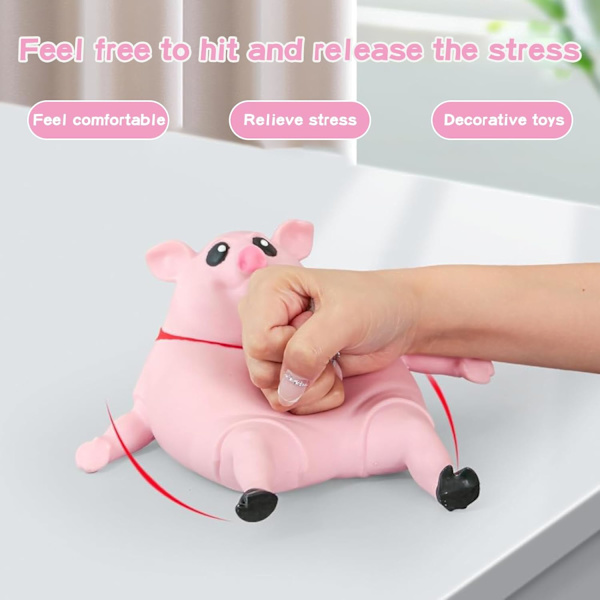 Stressboll Gris, Mjuk Squishy Crash Leksak för Kul och Stressavlastning Pork