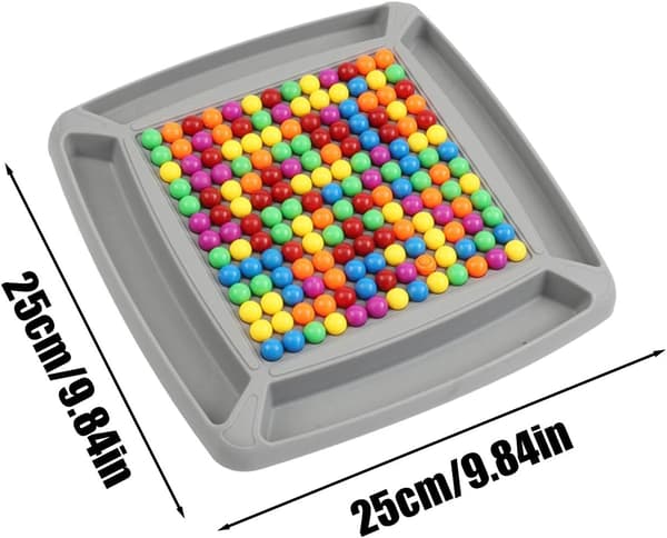 Rainbow Ball Duel Brettspill - Klassisk Strategispill for Barn (175 Perler) Gray 175 beads