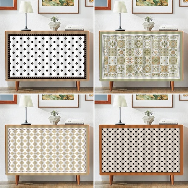 Itsekiinnittyvät Kaappi Verhot Koti Kalusteet Lyhyet Verhot Yksinkertainen Tyyli Keittiökaappi Verho Pölytiivis Puoli Lyhyet Kaappi Verhot S8 W50 x H70cm