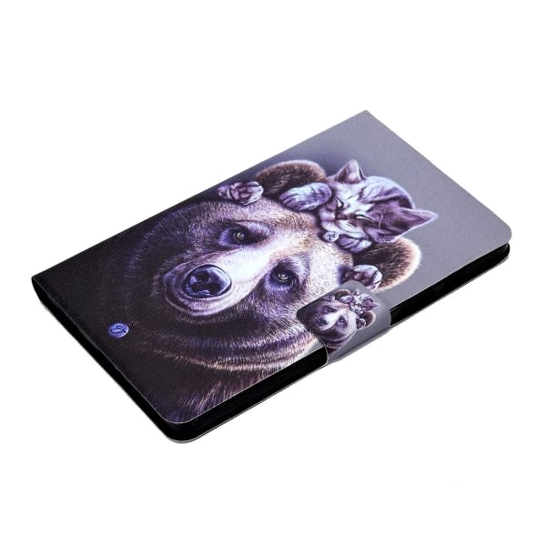 SQBB För Samsung Galaxy Tab A 8.0 (2019) Sm-t290 (wi-fi) / Sm-t295 (lte) Printed magnetisk stängning Skyddande cover med stativ / Ca Cat and Bear