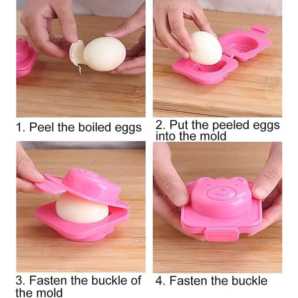 CQBB Kokt form 3d tecknad äggformare Bento Maker gör-det-själv-verktyg
