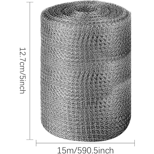 Rostfritt Stål Nät - Dubbelskikts Sekretessnät för Trädgårdsskadedjursbekämpning 127mm x 15m