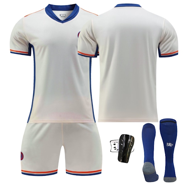 Chelsea Hjemme Fotballdrakt for Barn 2024-2025 - Uten Nummer - Strømpebeskyttere 24 Unnumbered - Sock Guards 24