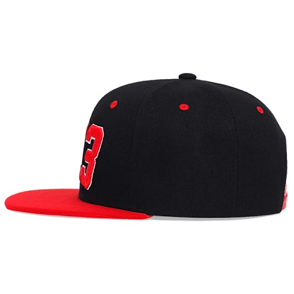 23 CAP Mode basket snapback Hatt För män kvinnor reser vuxen utomhus casual sol Hattar Hip Hop Baseball Kepsar ben red black