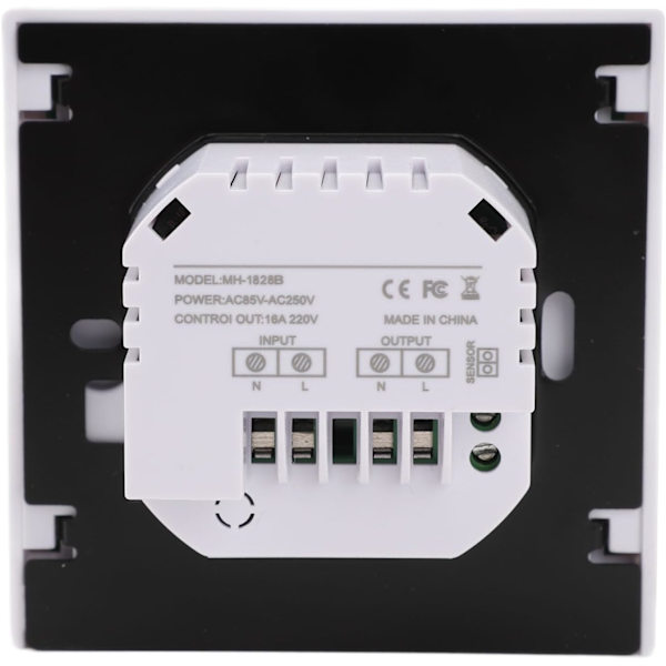 Hjemmevarmesystem Termostat LED Touchscreen Termostat Gulvvarme Temperaturregulator Smart Elektrisk Gulvvarme Termostat AC85V‑250 V 16A (hvid) white