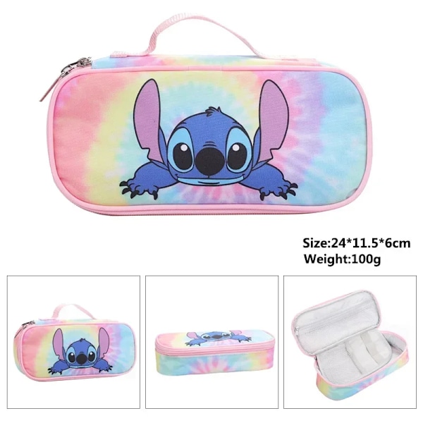 Anime Stitch Fullt Tryckt Flap Penna Väska Papperslåda Pencil Fall Primär Och Sekundär Skola Student Väska Tecknade A Style