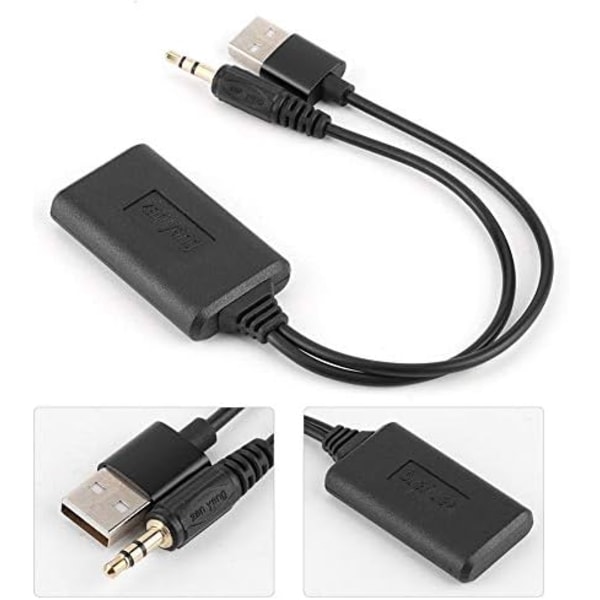 Bluetooth-mottaker Bluetooth AUX-adapter, 3,5 mm/0,14 tommer Bil AUX-lydkabel Trådløs Bluetooth-mottakeradapter HIFI Stereomusikk Auto Acc