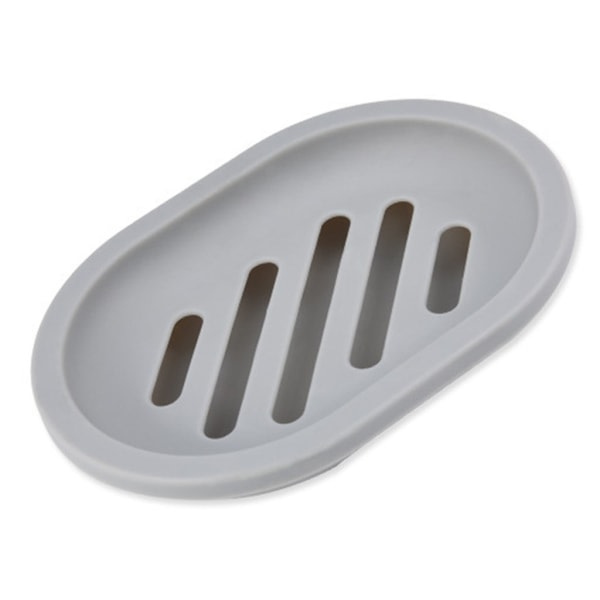SQBB Tvålkopp med avloppshållare för tvålsparare Torrstopp Mushy tvål för case Badrum Dusch Förvaringsplatta Organizer Enkel rengöring Grå