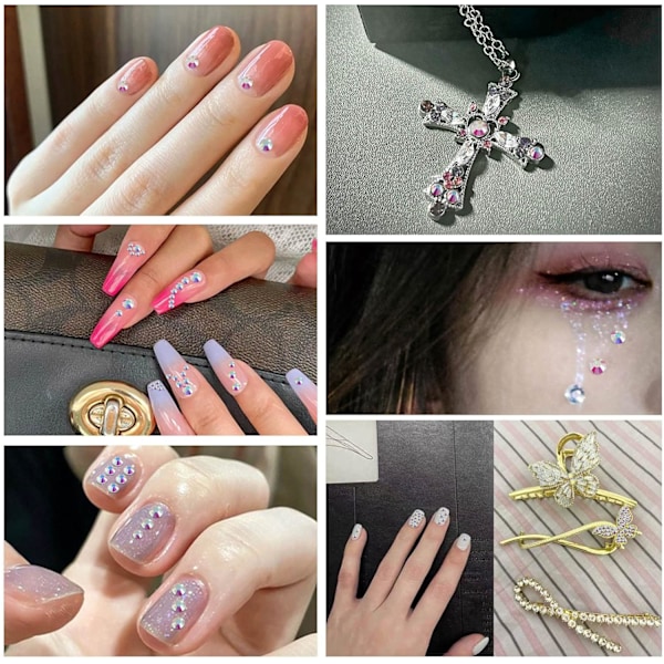 14400 stk Transparent AB Krystall Rhinestones for Håndverk, SS16, 3.8-4.0mm Transparent AB SS16/14400pcs