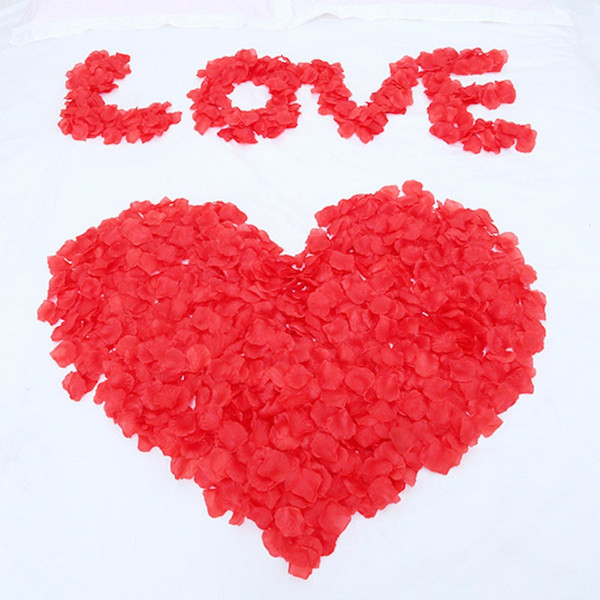 1200 stk/12 poser attraktive kunstige rosenblader bred applikasjon non-woven stoff realistiske DIY falske blomsterblader for bryllup Jikaix Rose Red Rose Red