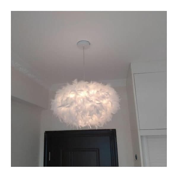 Hvit fjærlampe E27 40w - diameter 45cm—maks