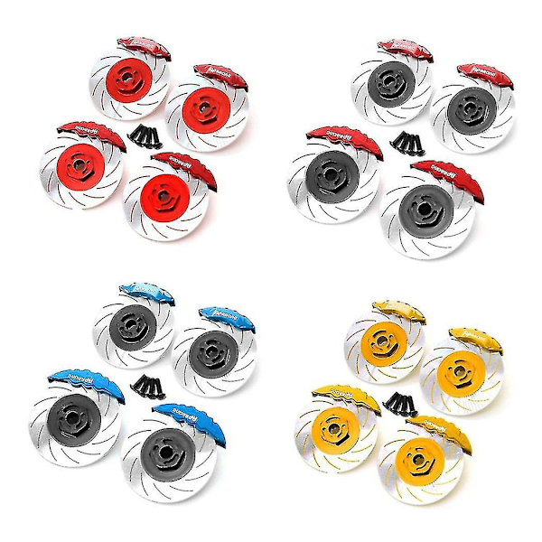 4st Metall 12mm Hjul Nav Fälg Bromsskiva Caliper För 3racing Sakura D5s D5 1 10 Rc Car Upgrade Par