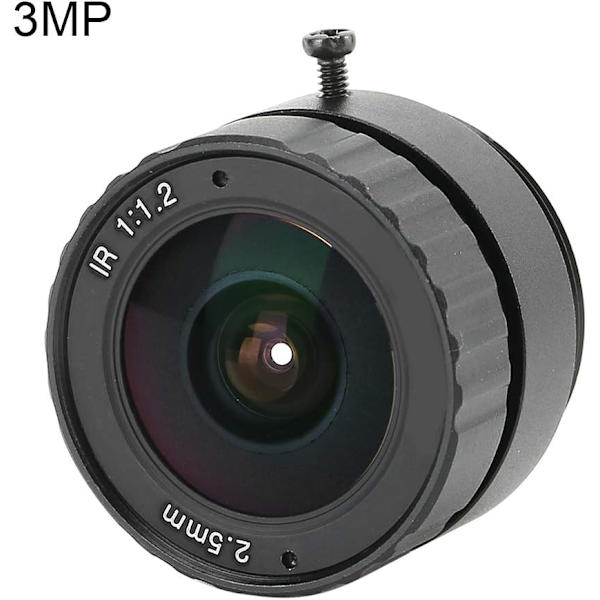 Högdefinition 3MP CCTV Fastkamera med fast objektiv, 2,5 mm CS-fattning