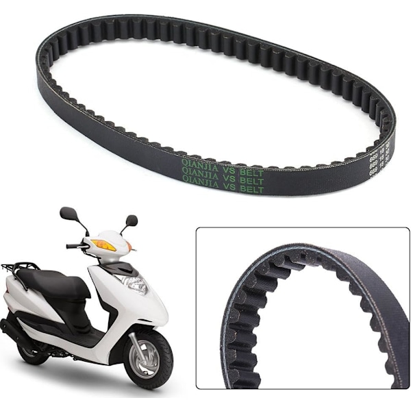 Gummi drivreim, svart gummi drivreim V-reim erstatning for GY6 50CC 139QMB Scooter 669-18-30