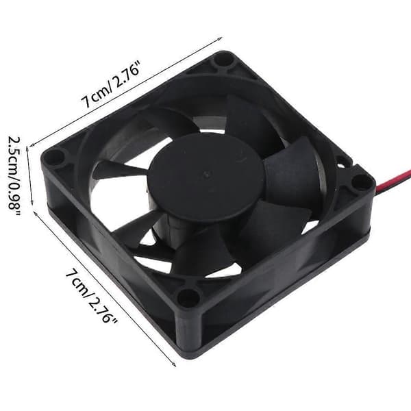 7x7x2,5cm CPU Blæser XH2.54 2Pin Dobbelte Kuglelejer PC Server Køler Radiator 2200R 12V_max
