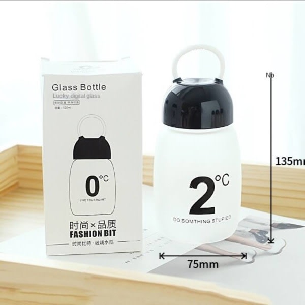 320ML Frosted Glass Cup, Man Student Water Cup Högt värde 1°