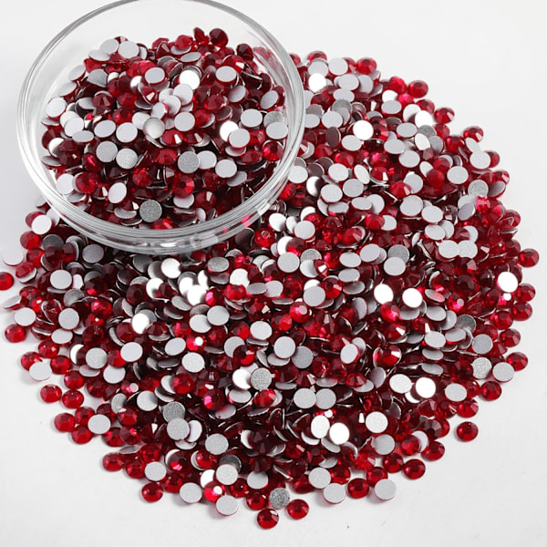 14400 stk Røde Flade Rhinestones til DIY Håndværk, Siam, SS20, 4,6-4,8 mm Siam SS20/14400pcs