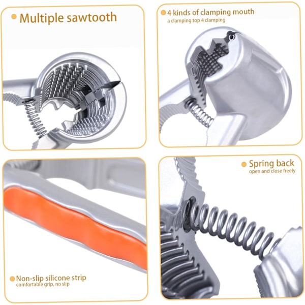 Solrosfrösplitter med fruktskalare 2-pack tunga nötknäppare icke-halk aluminiumlegering nötknäppare pekan hasselnöt kök nötknäppare