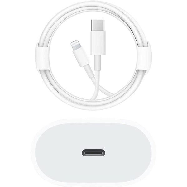 USB-C-snabbladdare-certifiering - 20W PD-snabbladdare med 6ft C till Lightning-kabel Typ-C-laddningsadapter