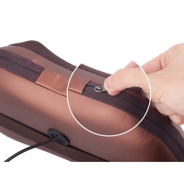 Sladdlös nack- och ryggmassageapparat med värme - 3D djupknådande massagekudde, uppladdningsbar och urkopplad