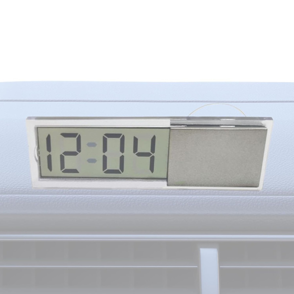 Digital Bilinstrumentbräda Klocka med Sugkopp, Batteridriven Temperaturvisning