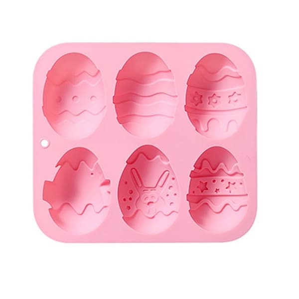 Påske Silikonform Kanin Egg ROSA rosa—max