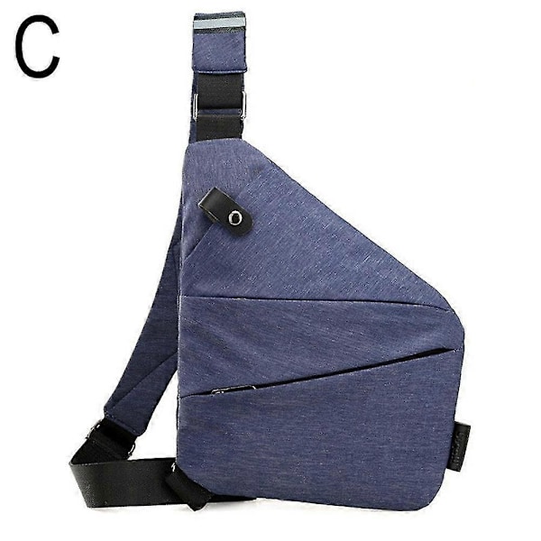 Stöldskyddande reseväska Stöldskyddande väska Ultratunn axelväska Crossbody reseväska - Perfekt Blue