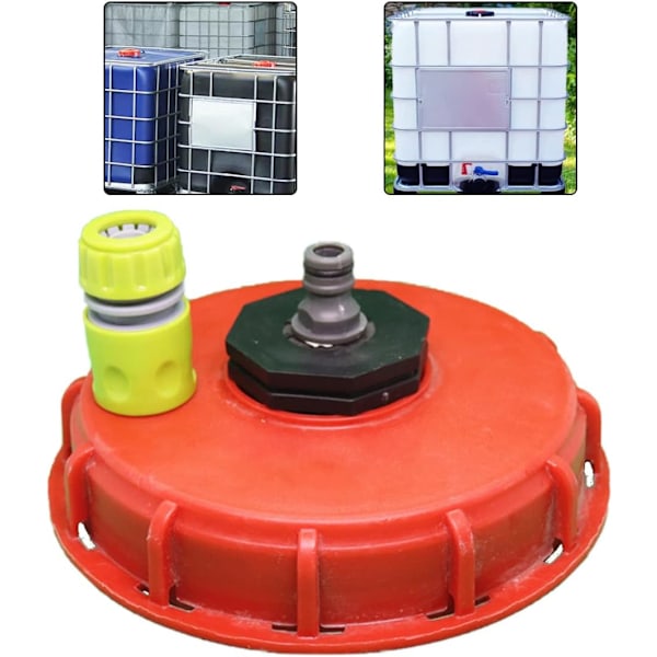 IBC-säiliön kansi 163 mm IBC-säiliösovitin CAP Ton-ämpäriadapter med tuuletusreiällä ulkotiloihin
