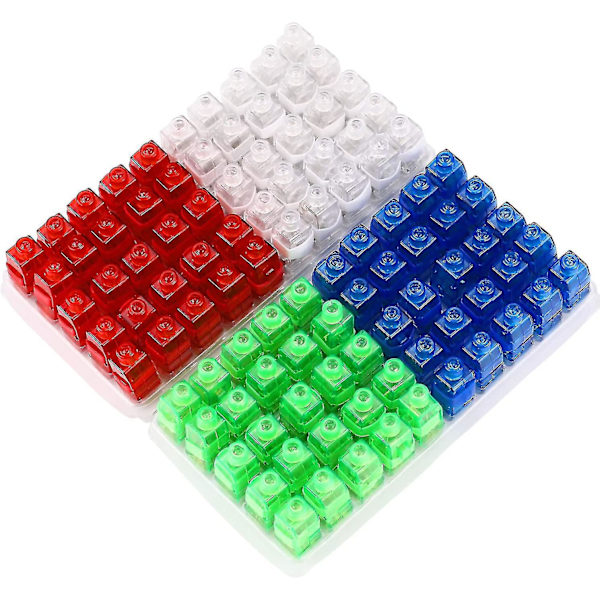 100 kpl Led-sormivalot, vilkkuvat Light Up -renkaat -yujia