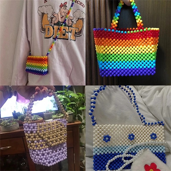 Løse Bollar 500G Candy Farve Akryl Runde Perler 3-12Mm Spacer Perler Til Håndarbejde & Smykkefremstilling Lyselilla 17 6mm 500g