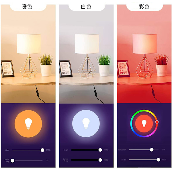 5W WiFi älykäs alexa ääni ohjaus LED-lamppu E14
