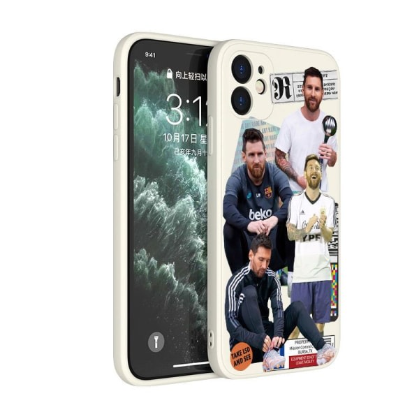 SQBB iPhone 12 mobilskal Messi Puzzle Vit