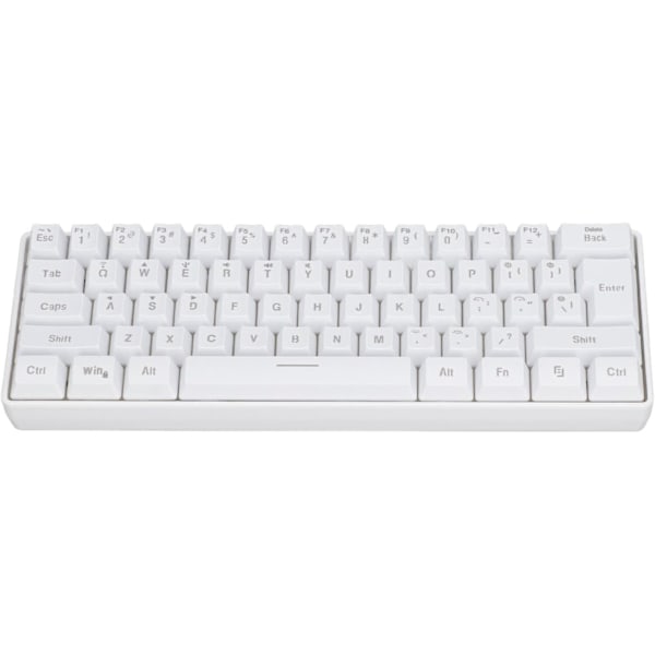 Gaming Tastatur 60 Procent Lille Gaming Tastatur 3-Modes Tastatur Stille 61 Taster 2.4G Teclado Gamer Trådløs Kabelforbundet RGB Baggrundsbelyst Tastatur til Bærbar Vit