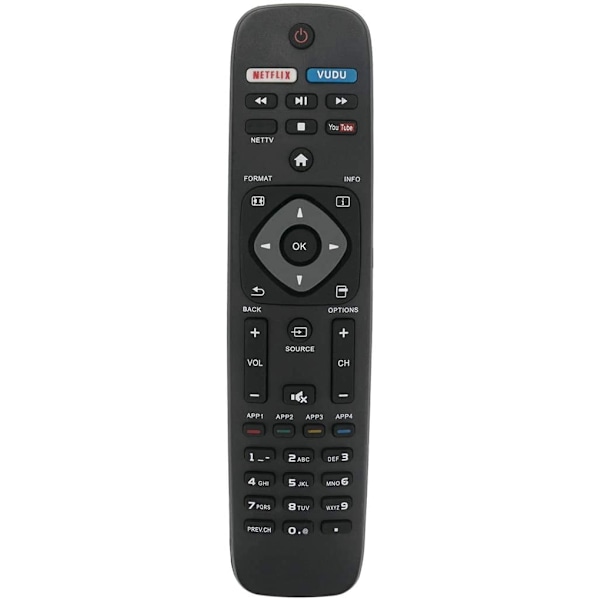 Ny fjärrkontroll för Philips Smart TV NH500UP Ersättning för LCD LED 4K UHD Smart TV-fjärrkontroll