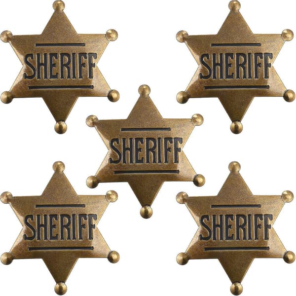 5 kpl metallinen sheriffi vanha asulelu suosii-max