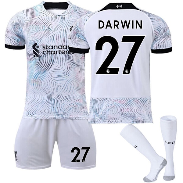 Nya Pojkar Barn Barn Fotboll Kit Kort Skjorta Socka Set Fotboll liverpool away kit #27 liverpool away kit #27 24/(8-9 years)