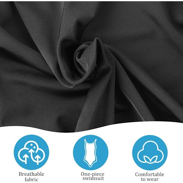 HUTUT Dame Badedragt, Slank Pasform, Mavekontrol, Højtaljet Stil Schwarz-XL XL