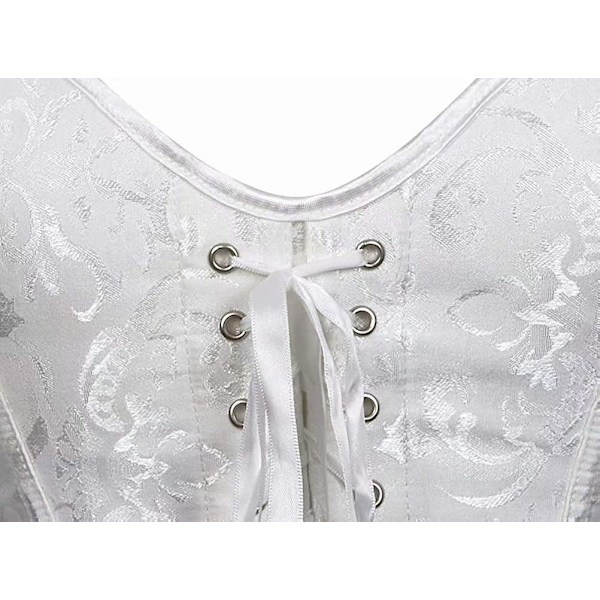 Naisten korsetit Overbust Bustier Top Gothic exy houlder Valkoinen-6806 S White-6806 S