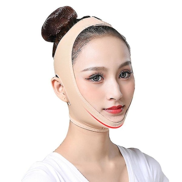 Utrustning för ansikts- och ansiktsmassage, Andningsbart V-format ansiktsbandage, Dubbelhaka ansiktsmask för män och kvinnor