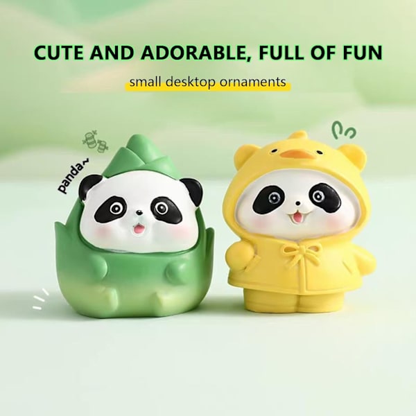 Panda-figuuri | Sarjakuvahartsi-pandaveistokset | Luovia miniatyyrejä sisustukseen Alla