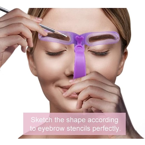 Ögonbrynsstenciler, Ögonbrynsmall, Ögonbrynsformningssats, 8 återanvändbara ögonbryn