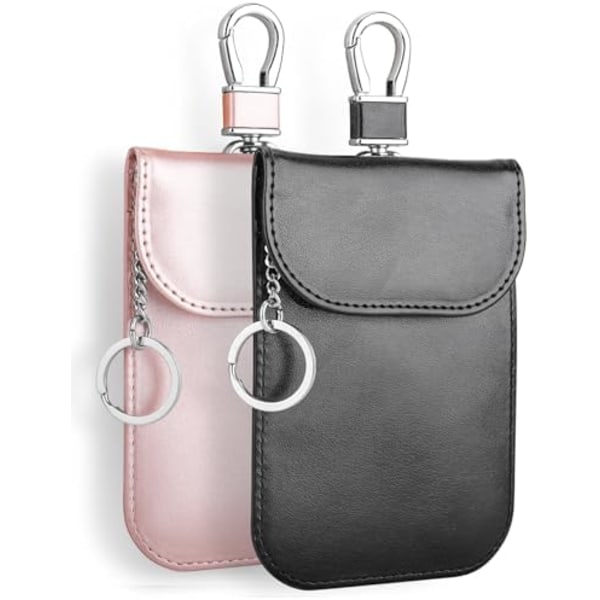 2-pak Faraday-nøkkelbeskyttelse, Anti-Tyveri Faraday-poser, RFID-signalblokkerende etui for bilnøkler, liten størrelse 3,3 tommer x 4,7 tommer