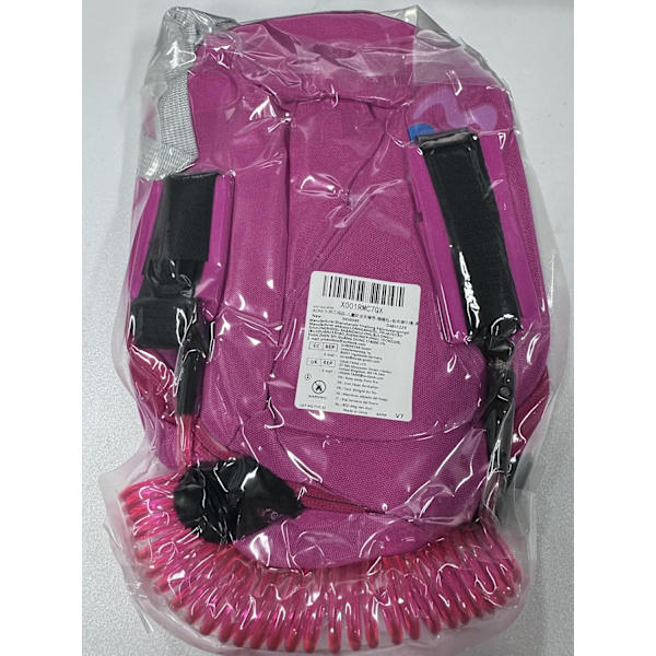 Säkerhetssele för barn, ryggsäck för barn med säkerhetskoppel, anti-förlorat barn ryggsäck för barn och barn att lära sig gå, fjäril Fjärils väska (rosa)
