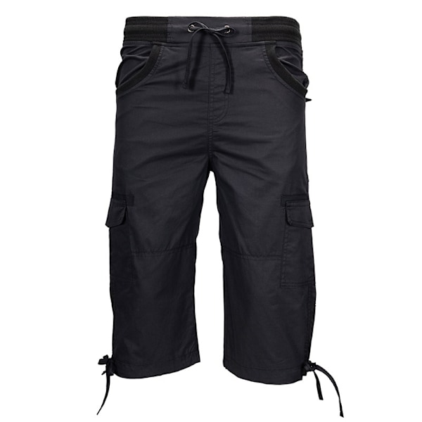 Damer Raka Ben Cargo Byxor Enfärgade Bottnar Black L Black L