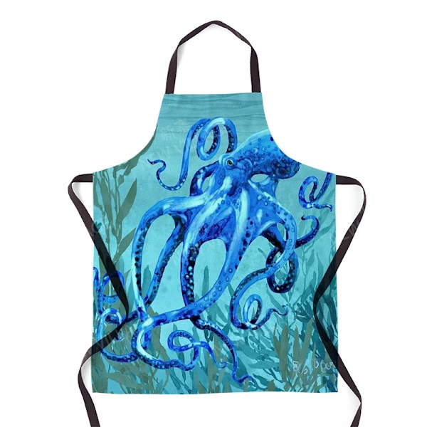 Estetisk Kvinnors Förkläden Barns Vattentät Servitris Arbete Förkläde Original Olje Resistent Hawaiian St Förkläden Mode 2307-bttwq-0000320- 38X47CM(S)